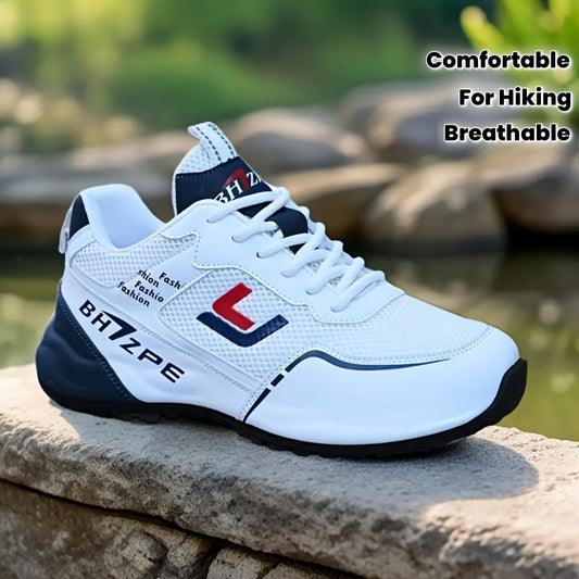 Tênis clássico de cano baixo masculino Zhenyuezu - Revestimento sintético respirável e cabedal em tecido.