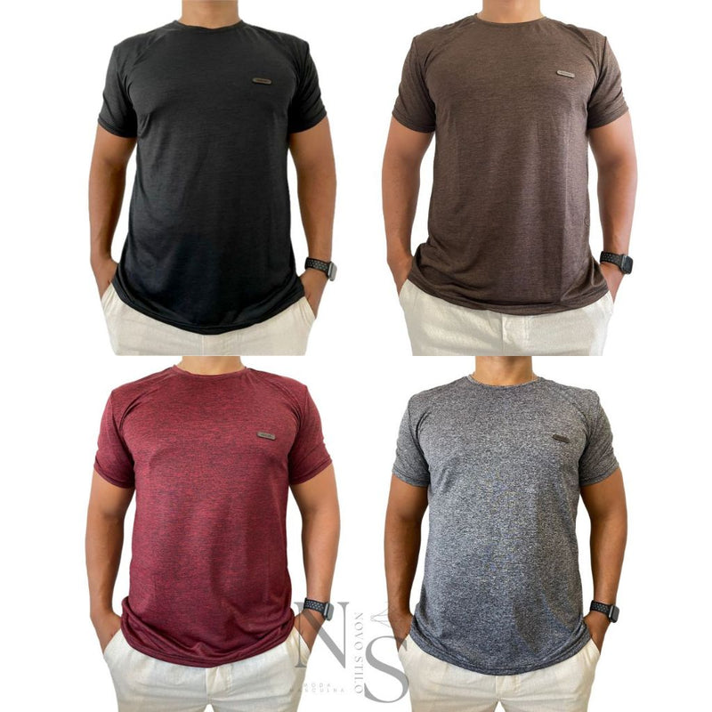 4 Camisetas Masculinas Malha Fria Kit Dry Fit Camisa Treino Academia - FlyStore