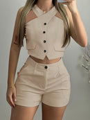 Vest and Shorts Set for Women