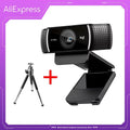 Original Logitech C922 Pro Stream Webcam 1080P Camera for HD Video Streaming & Recording 720P at 60Fps with Tripod Included - FlyStore