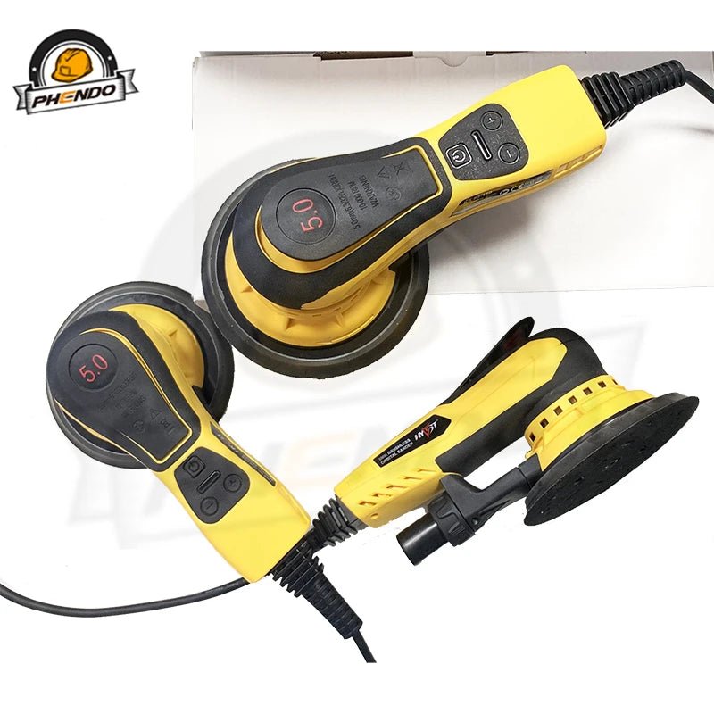 PHENDO Multi - function Brushless 350W Random Orbital Sander Variable Speed Corded Polisher For Finishing Corners Car Wood - FlyStore