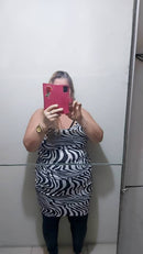 Vestido curto feminino xadrez tubinho de alcinha canelado moda blogueira - FlyStore